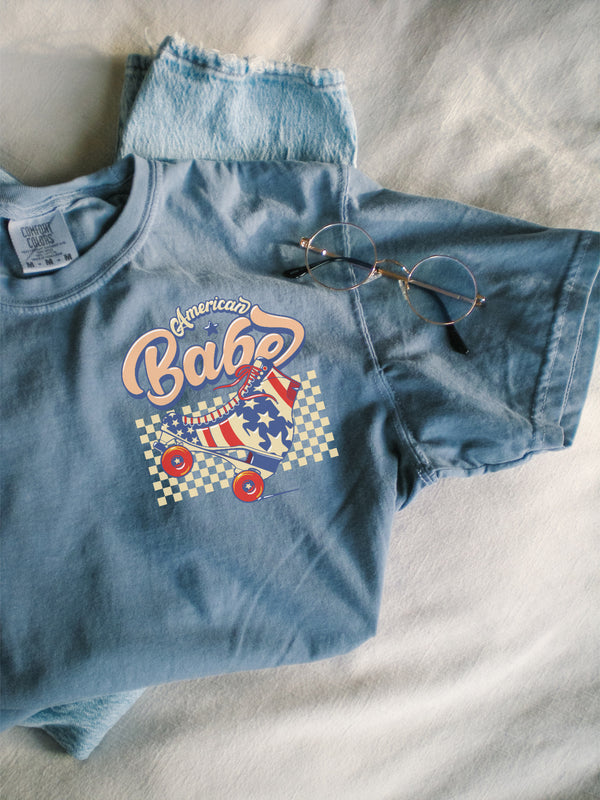 American Babe Rollerskate tee