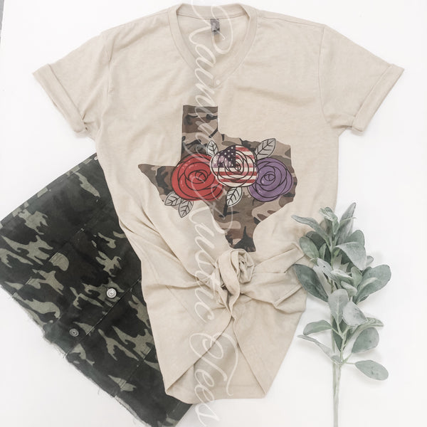 Camo Texas tee
