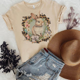Adorable Easter Leopard border Bunny deal tee