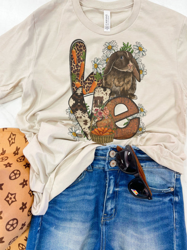 love Bunny country chic Easter tee