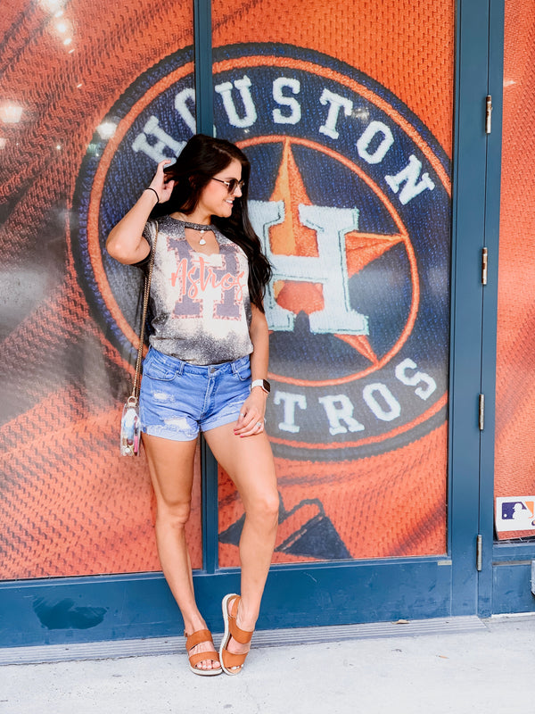 Houston Astros Bleached Tee