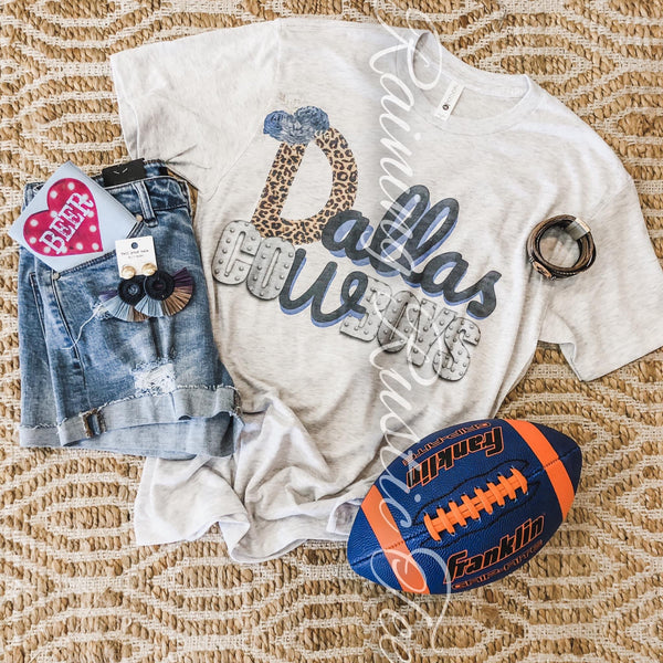Dallas cowboys cute letter tee