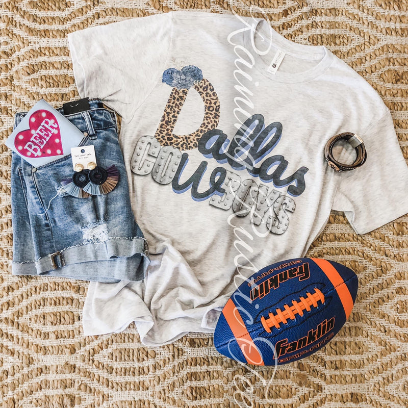 Dallas cowboys cute letter tee
