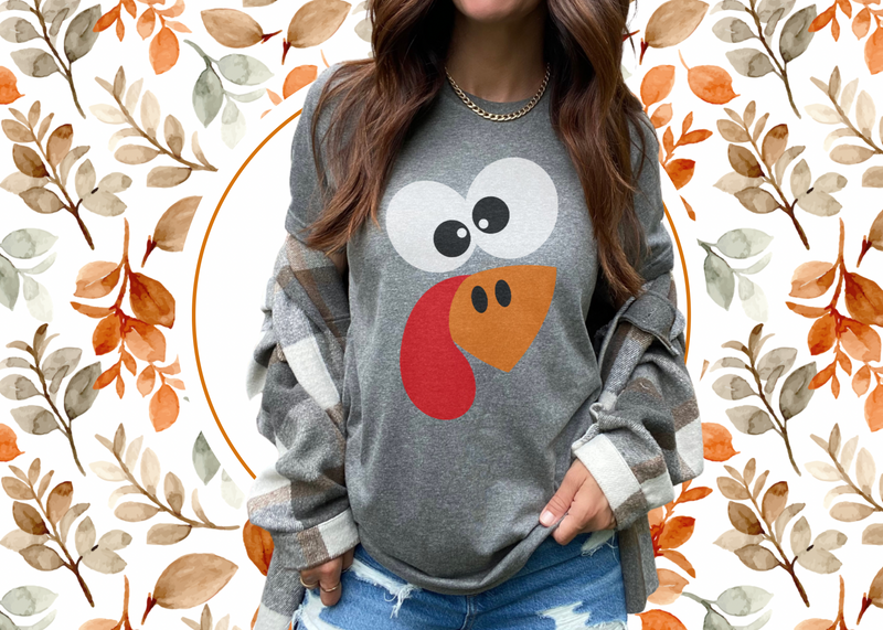 Cute Turkey Face tee (adult & youth)