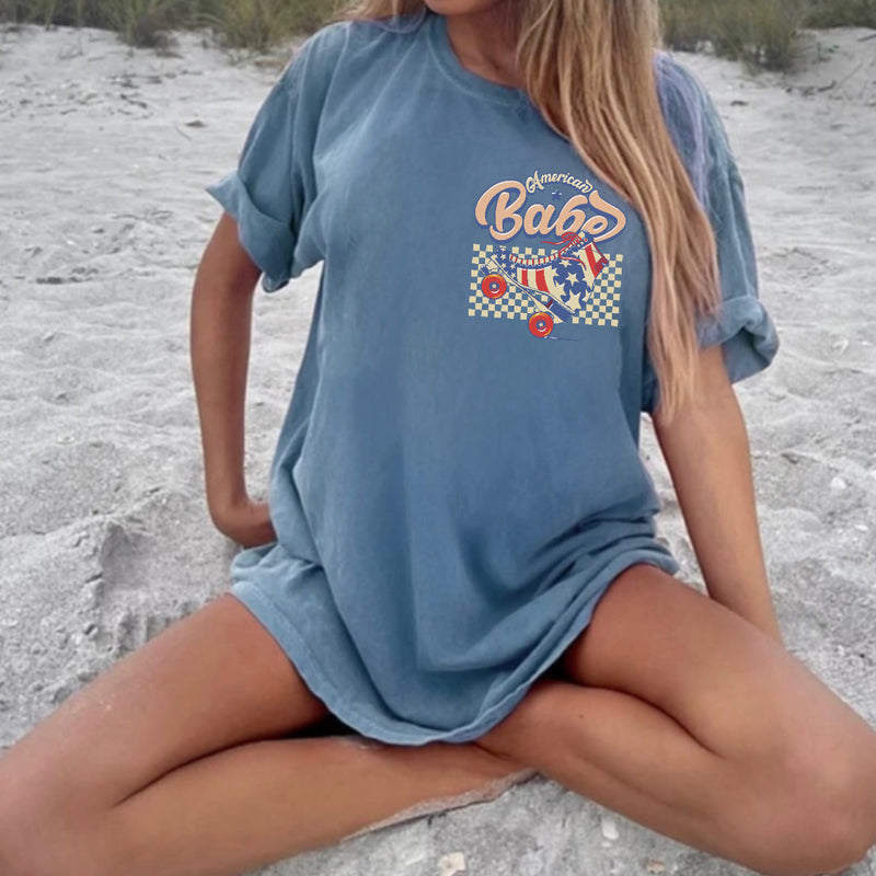 American Babe Rollerskate tee